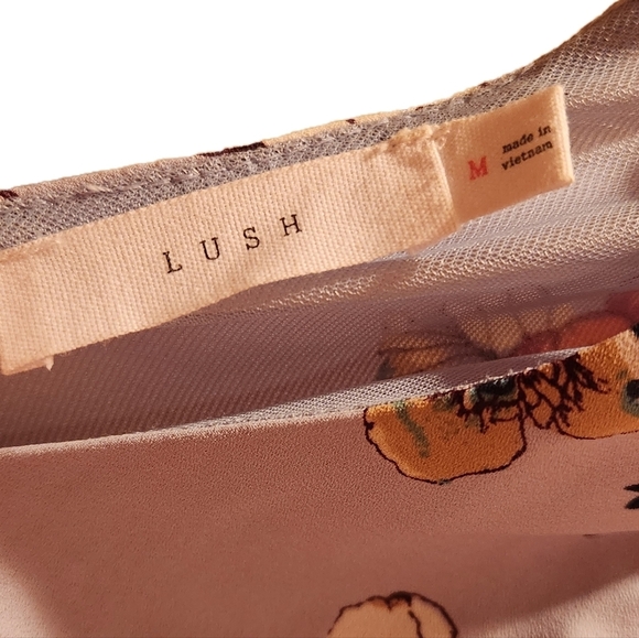 Lush Floral Cold Shoulder Mini Dress- Medium - Picture 3 of 4